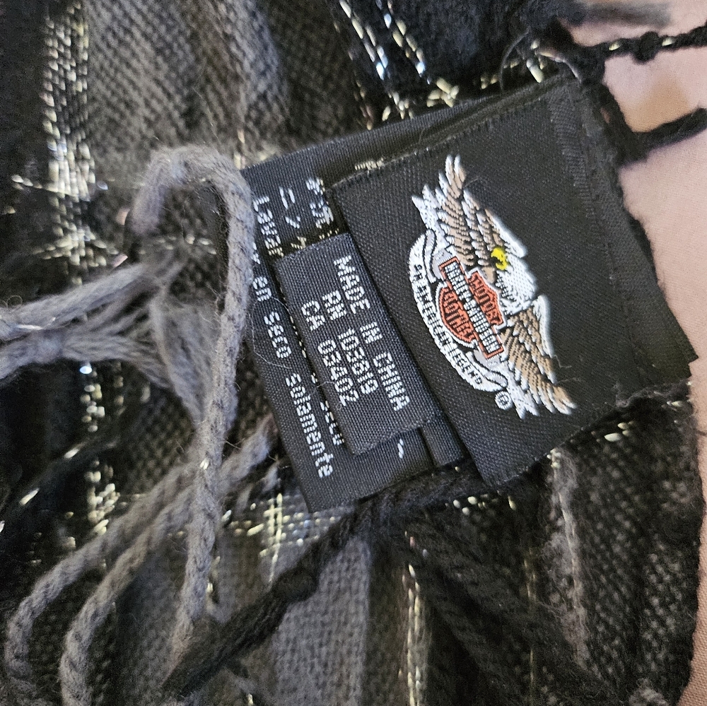 Harley Davidson Wool scarf☆Pre-owned Great Condition